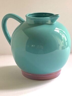 Vintage Lindt Stymeist Colorways 2.5 Qt Pitcher Japan Turquoise Pink 1980s